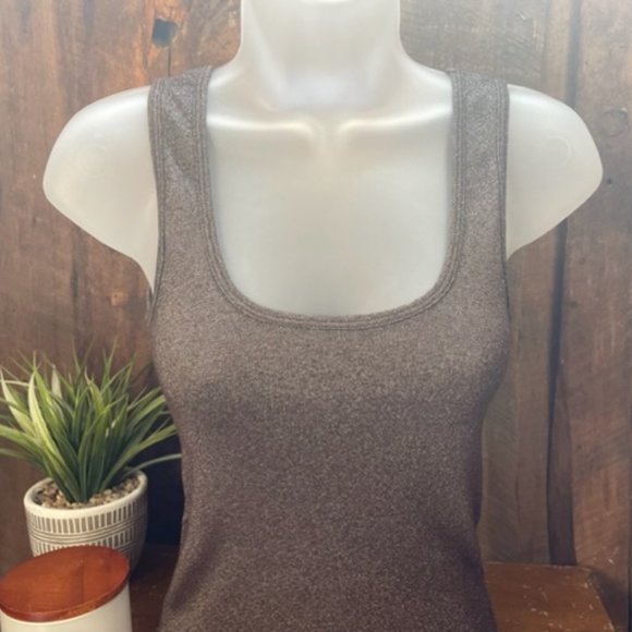 Michael Stars Brown/Silver Shimmer Tank Top - One Size - Picture 3 of 10